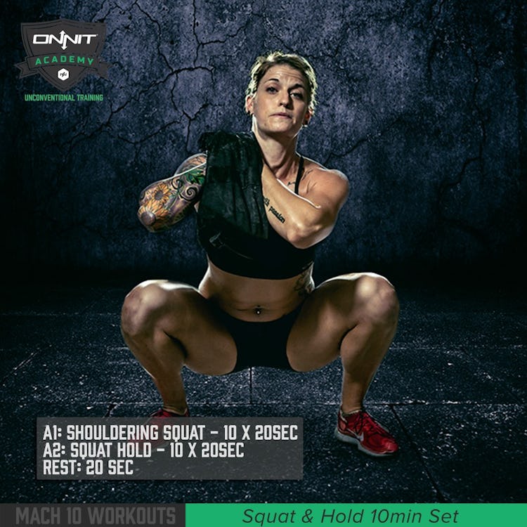 Mach 10 Workout: Squat & Hold Set